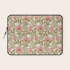 Spring Garden Flowers - Pink and Green Laptop Sleeve Gallery Image 1