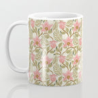 Spring Garden Flowers - Pink and Green Coffee Mug Gallery Image 3