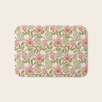 Spring Garden Flowers - Pink and Green Bath Mat Gallery Image 1