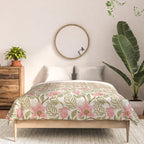 Spring Garden Flowers - Pink and Green Comforter Gallery Image 3