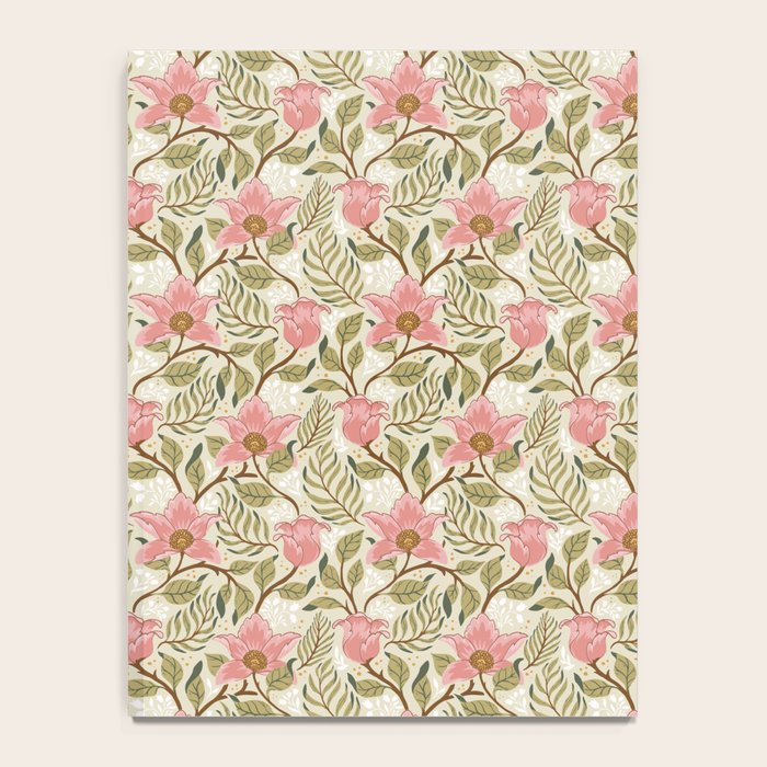 Spring Garden Flowers - Pink and Green Notebook Gallery Image 4