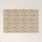 Spring Garden Flowers - Pink and Green Welcome Mat Gallery Image 1