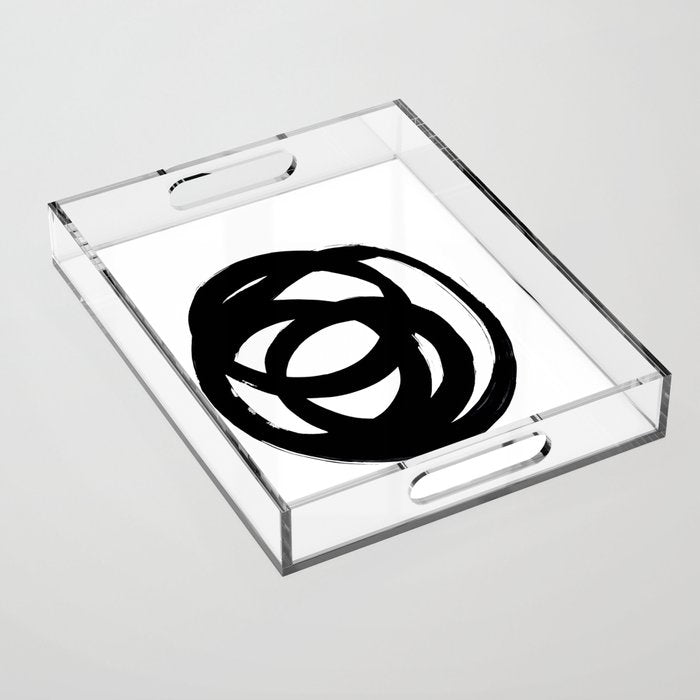 Ink Eye White Background Acrylic Tray Gallery Image 1