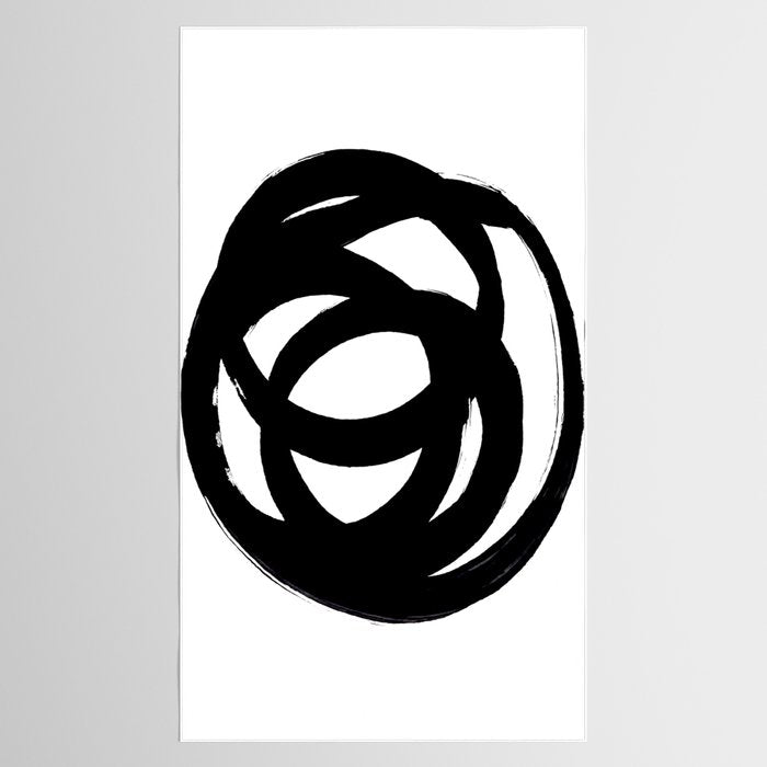 Ink Eye White Background Tablecloth Gallery Image 2