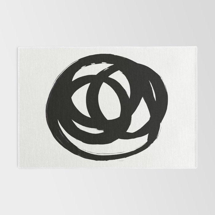 Ink Eye White Background Rug Gallery Image 2