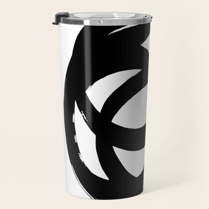Ink Eye White Background Travel Mug Gallery Image 3