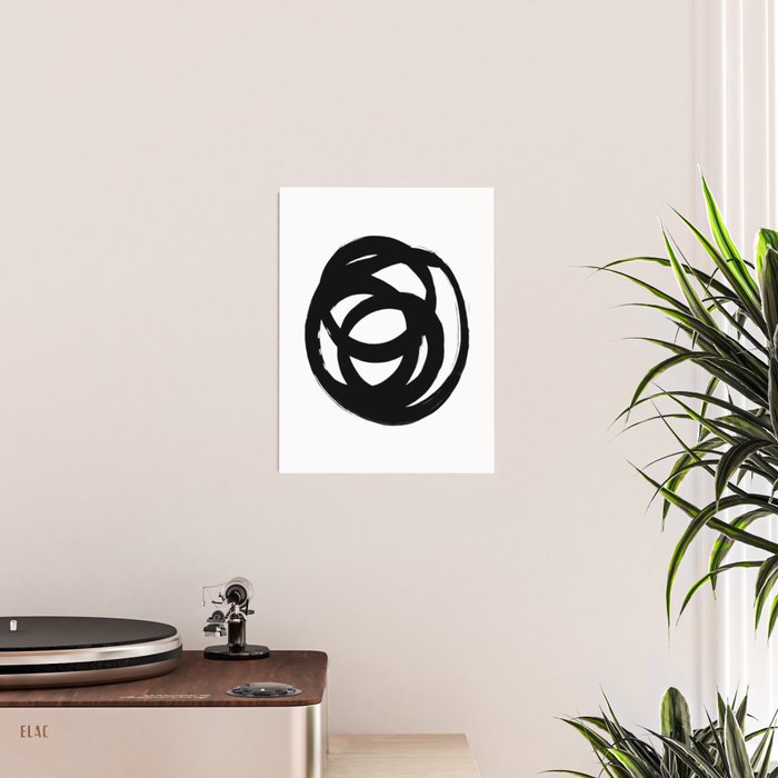 Ink Eye White Background Poster Gallery Image 2