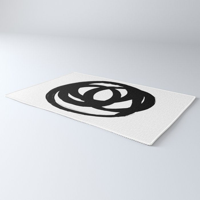 Ink Eye White Background Rug Gallery Image 3