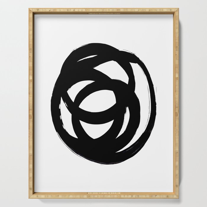 Ink Eye White Background Serving Tray Gallery Image 1