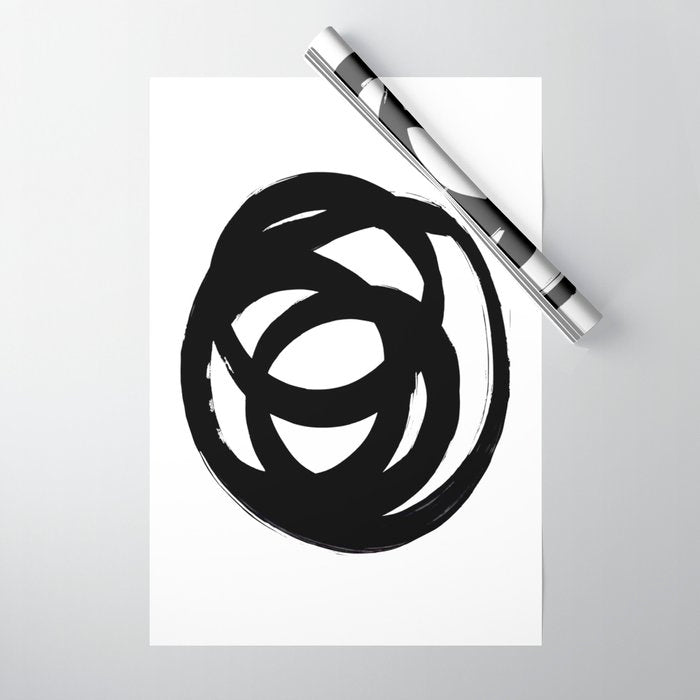 Ink Eye White Background Wrapping Paper Gallery Image 1