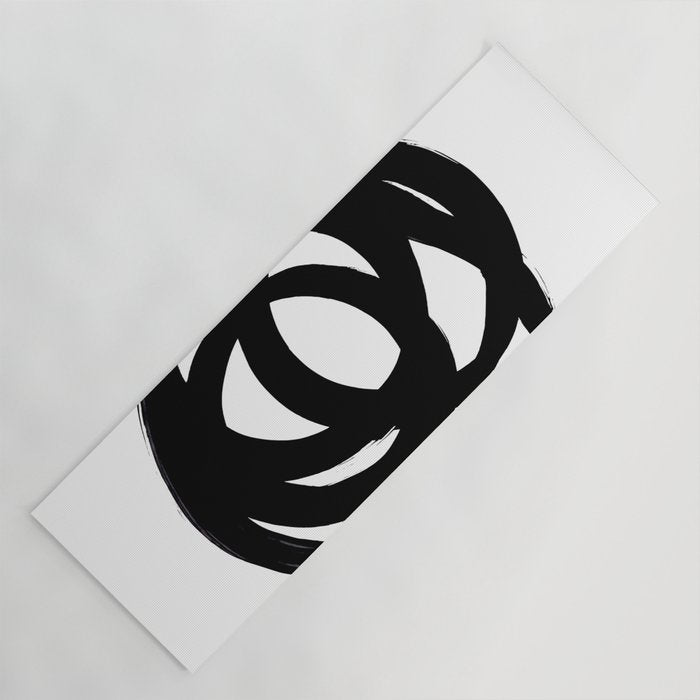 Ink Eye White Background Yoga Mat Gallery Image 1
