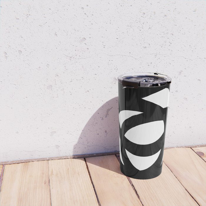 Ink Eye White Background Travel Mug Gallery Image 4