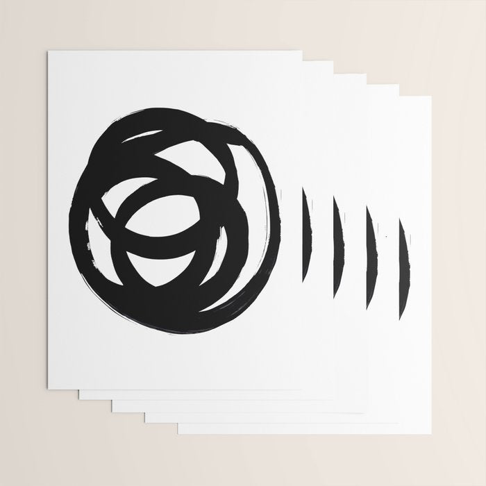 Ink Eye White Background Wrapping Paper Gallery Image 3
