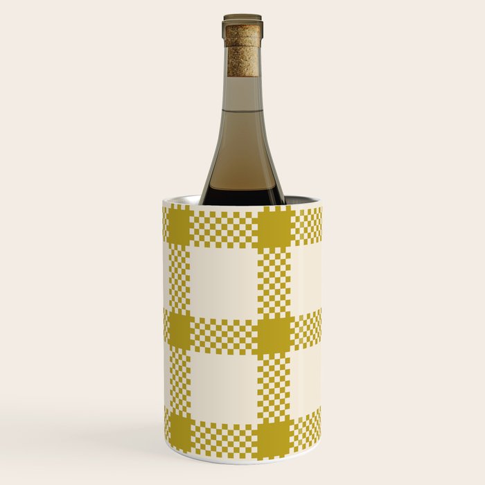 Antique Moss Check Grid Wine Chiller Gallery Image 2