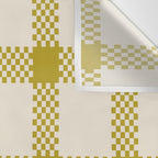 Antique Moss Check Grid Wall Tapestry Gallery Image 3