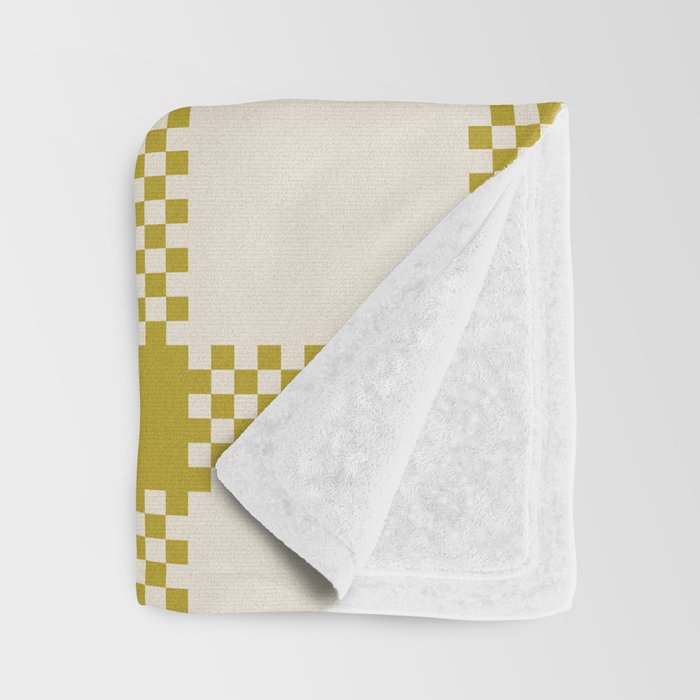 Antique Moss Check Grid Throw Blanket Gallery Image 3