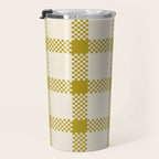 Antique Moss Check Grid Travel Mug Gallery Image 3