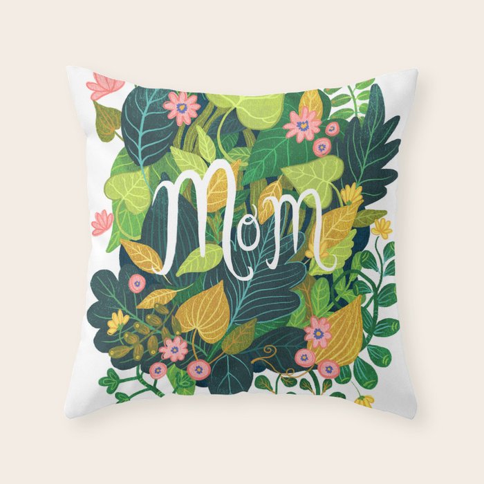 Floral Mom Throw Pillow Gallery Image 6