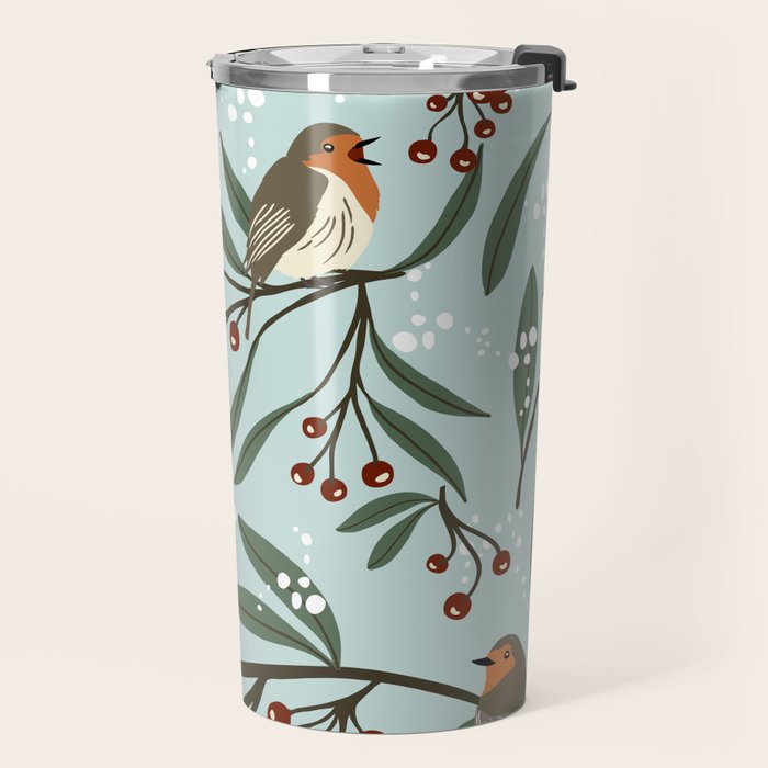 Christmas Robins Travel Mug Gallery Image 2