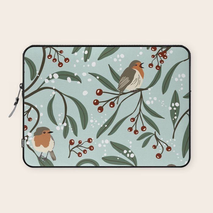 Christmas Robins Laptop Sleeve Gallery Image 1