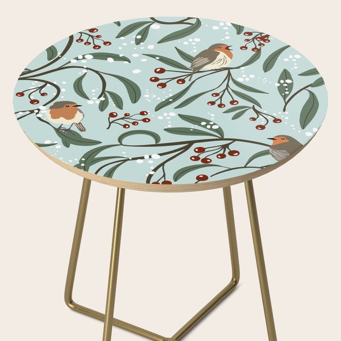 Christmas Robins Side Table Gallery Image 2