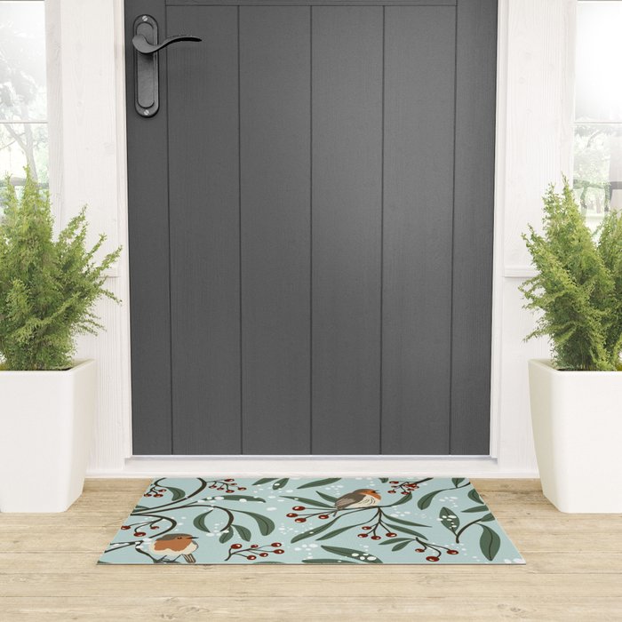 Christmas Robins Welcome Mat Gallery Image 3