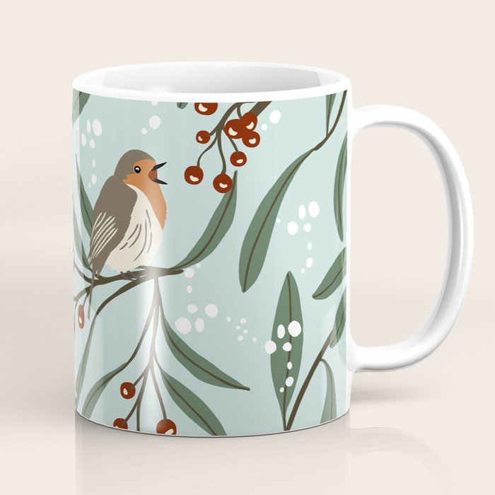 Christmas Robins Coffee Mug Gallery Image 1