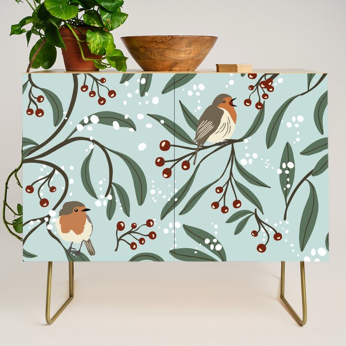 Christmas Robins Credenza Gallery Image 1
