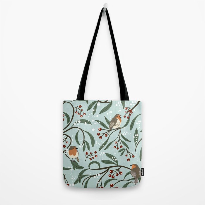 Christmas Robins Tote Bag Gallery Image 2