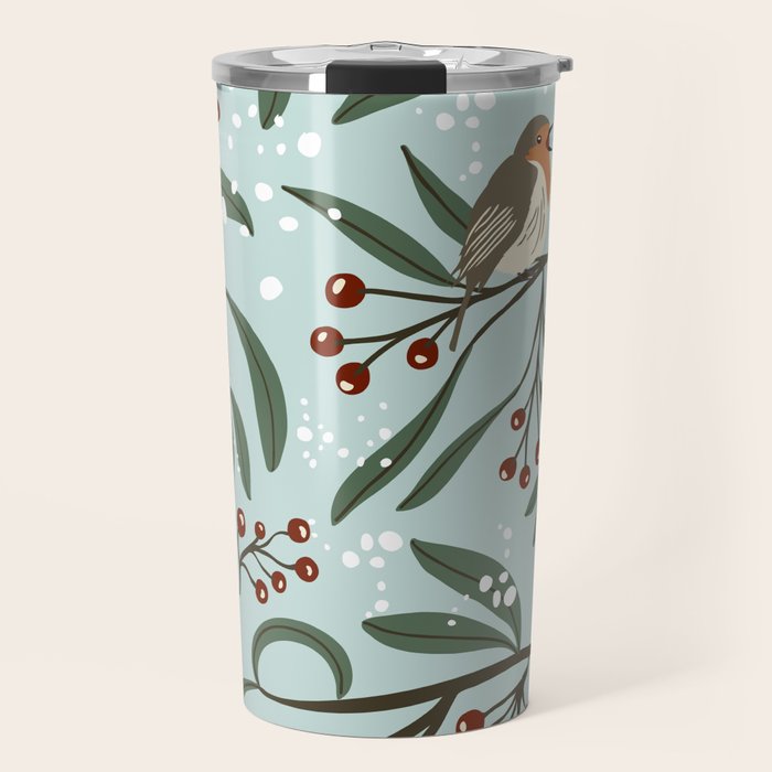 Christmas Robins Travel Mug Gallery Image 1