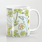 dolphin love flower power // retro surf art by surfy birdy Coffee Mug Gallery Image 1