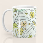 dolphin love flower power // retro surf art by surfy birdy Coffee Mug Gallery Image 3