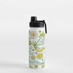 dolphin love flower power // retro surf art by surfy birdy Water Bottle Gallery Image 2