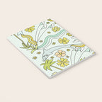 dolphin love flower power // retro surf art by surfy birdy Notebook Gallery Image 3