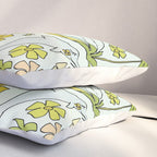 dolphin love flower power // retro surf art by surfy birdy Pillow Sham Gallery Image 3