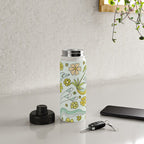 dolphin love flower power // retro surf art by surfy birdy Water Bottle Gallery Image 4