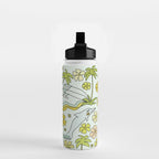 dolphin love flower power // retro surf art by surfy birdy Water Bottle Gallery Image 2