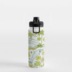 dolphin love flower power // retro surf art by surfy birdy Water Bottle Gallery Image 2