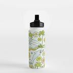 dolphin love flower power // retro surf art by surfy birdy Water Bottle Gallery Image 2