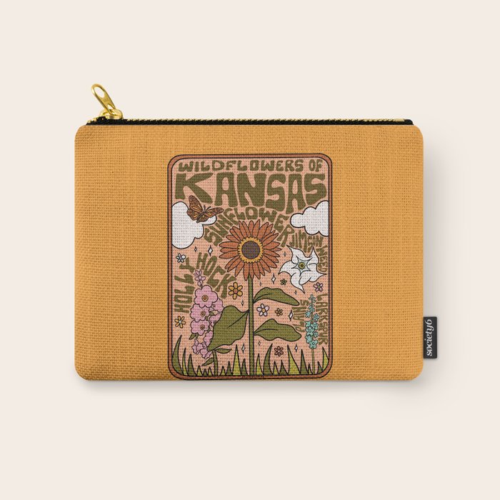 Kansas Wildflowers Carry All Pouch Gallery Image 1
