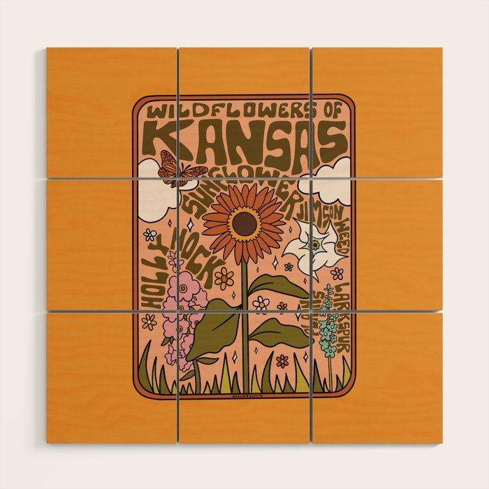 Kansas Wildflowers Wood Wall Art Gallery Image 1