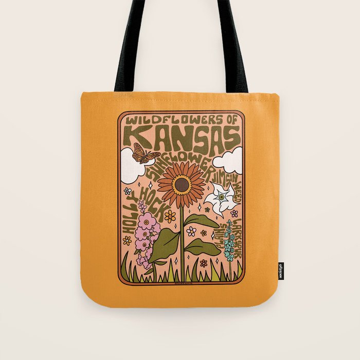 Kansas Wildflowers Tote Bag Gallery Image 1