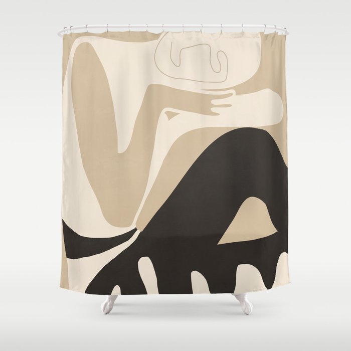 Abstract Art Figure 3 Shower Curtain Gallery Image 1