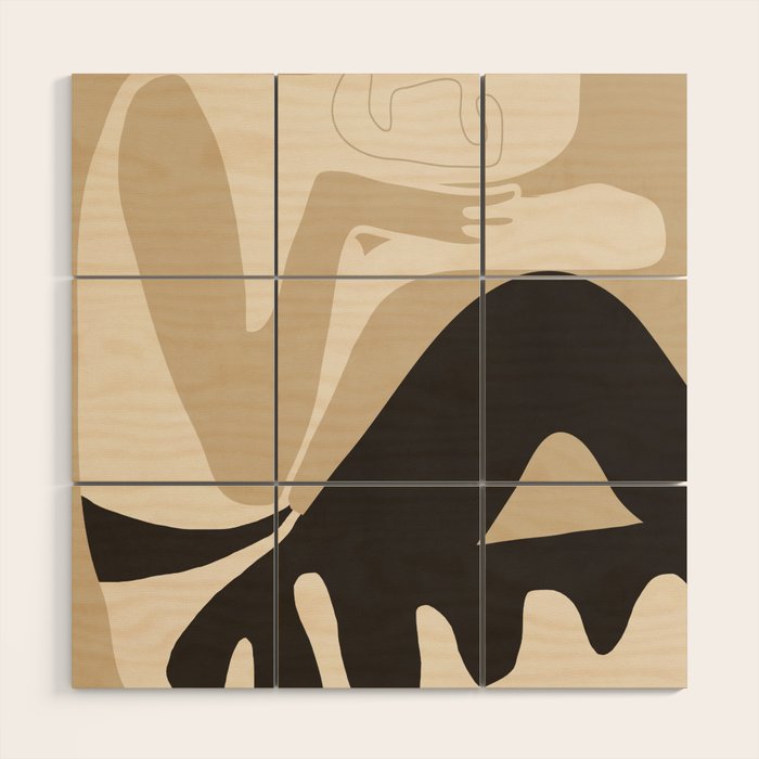 Abstract Art Figure 3 Wood Wall Art Gallery Image 1