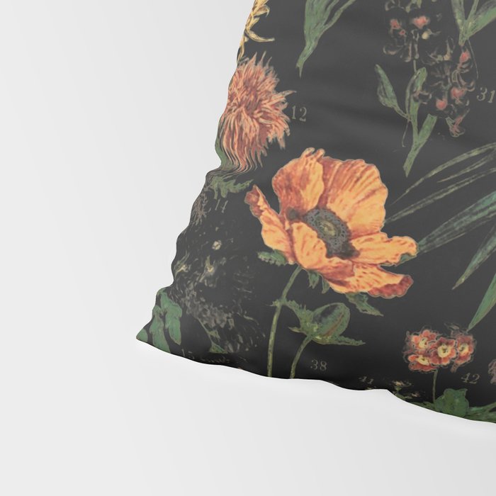 Exotic Midnight Floral Garden Pillow Sham Gallery Image 4
