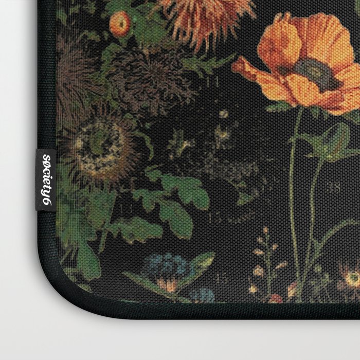Exotic Midnight Floral Garden Laptop Sleeve Gallery Image 3