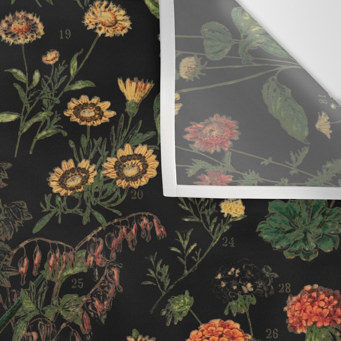 Exotic Midnight Floral Garden Wall Tapestry Gallery Image 3
