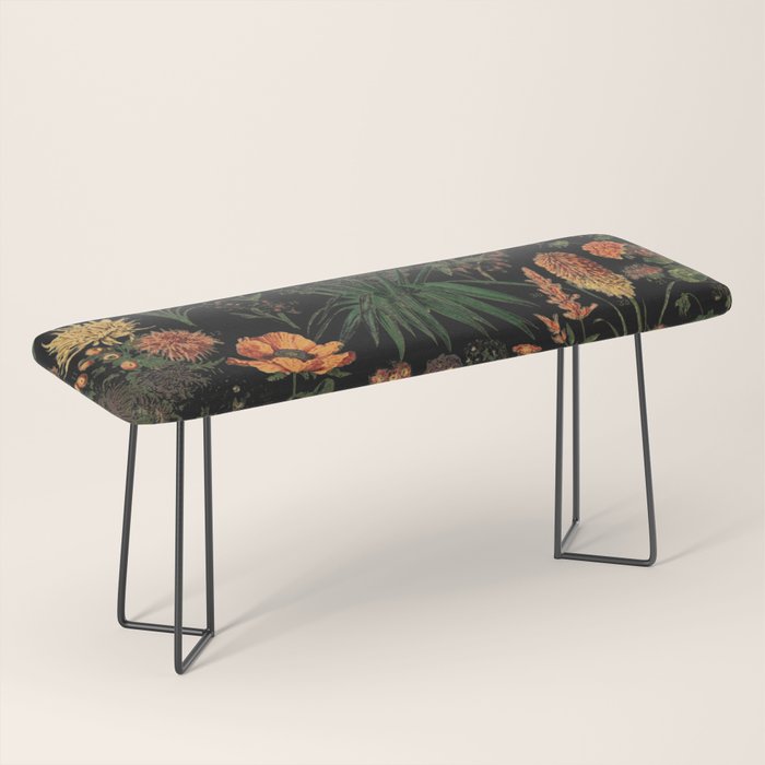 Exotic Midnight Floral Garden Bench Gallery Image 1