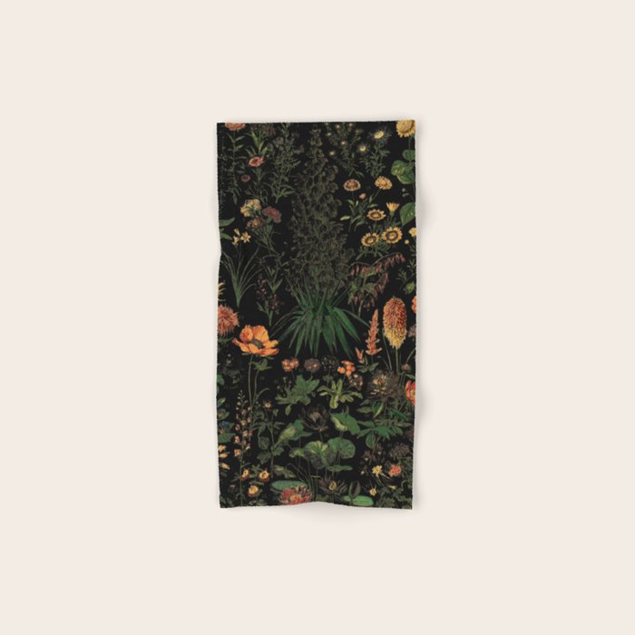 Exotic Midnight Floral Garden Bath Towel Gallery Image 1