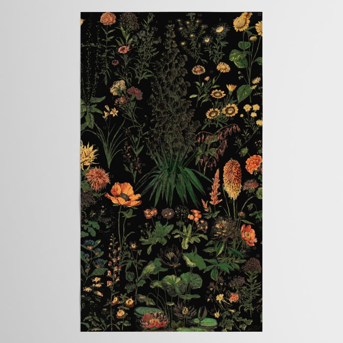 Exotic Midnight Floral Garden Tablecloth Gallery Image 2